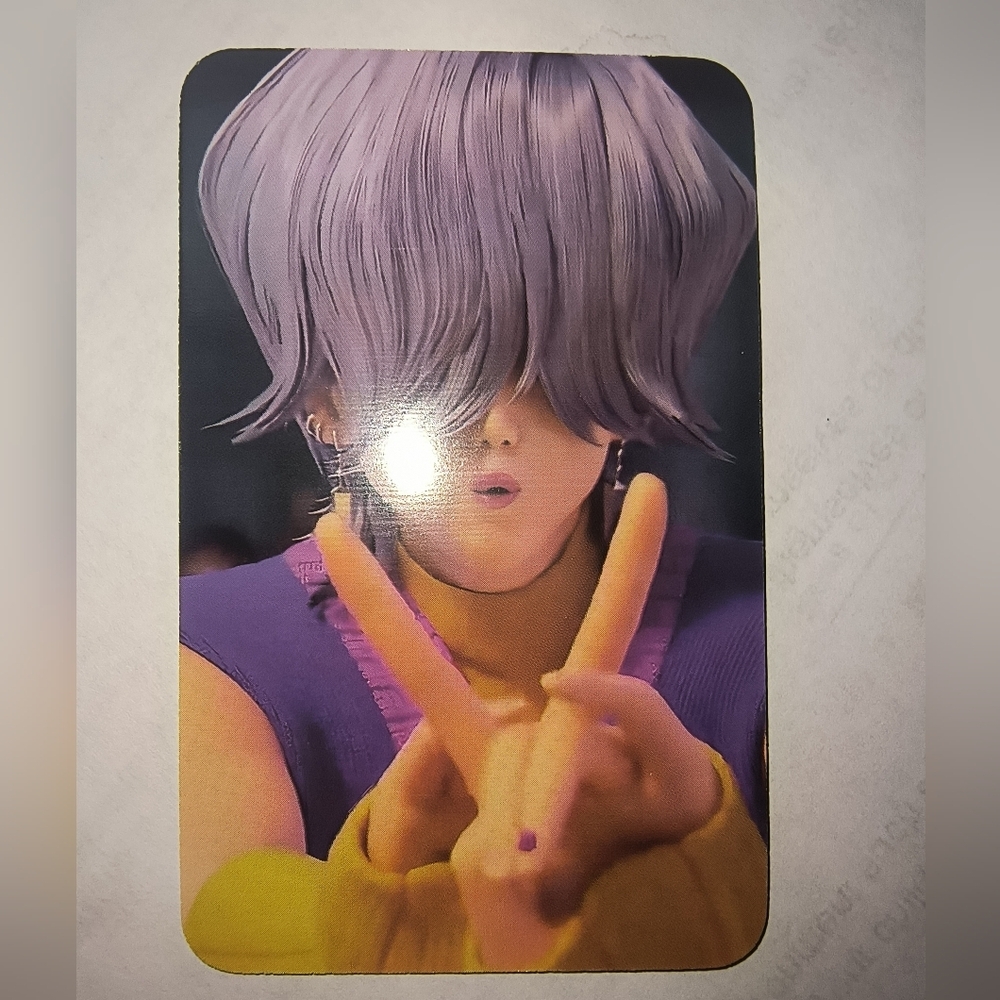 Lilac-Haired Character Photocard with Purple Outfit Mystery K-Pop Demon Hunters